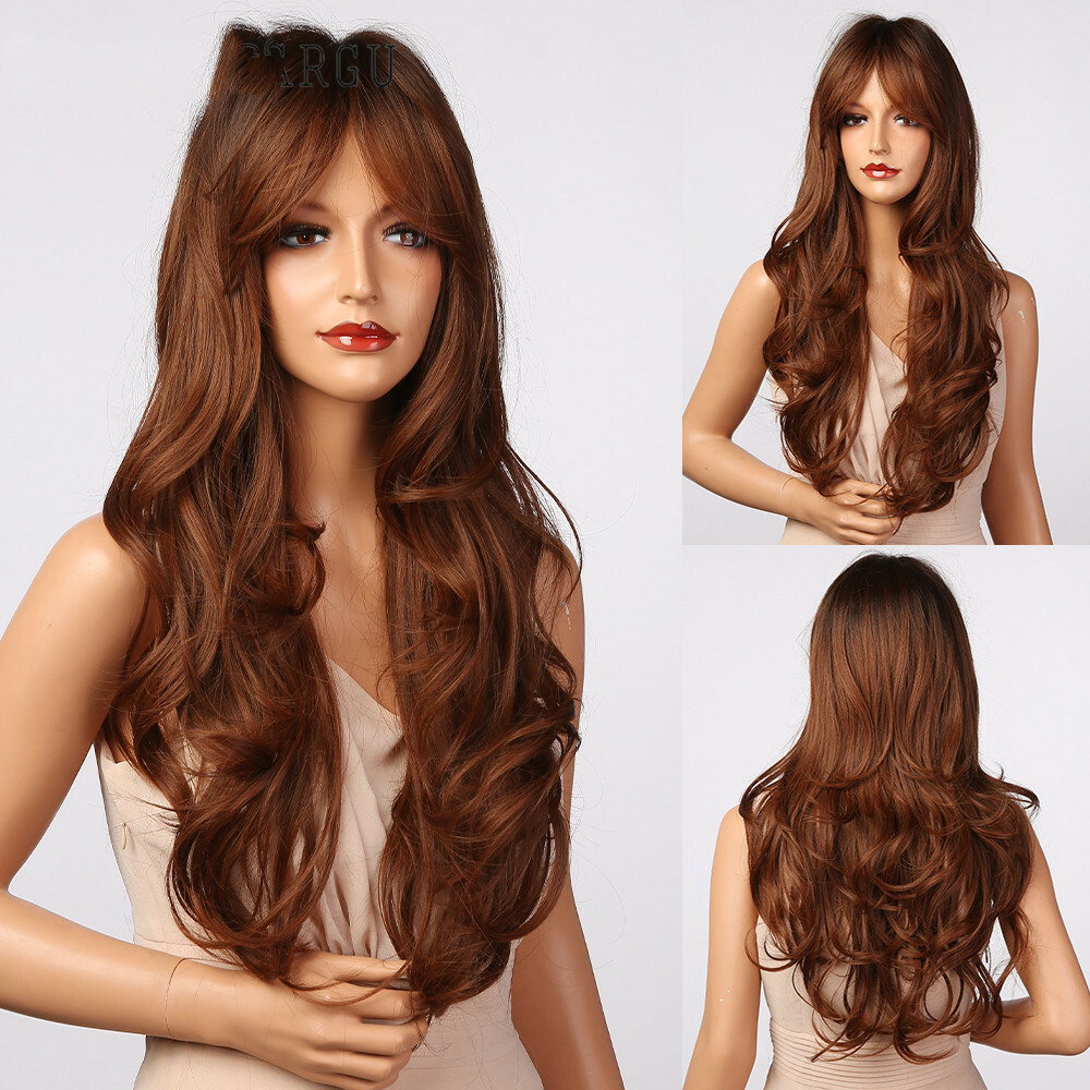 2021 New European And American Fashion Wig Golden Gradient Color