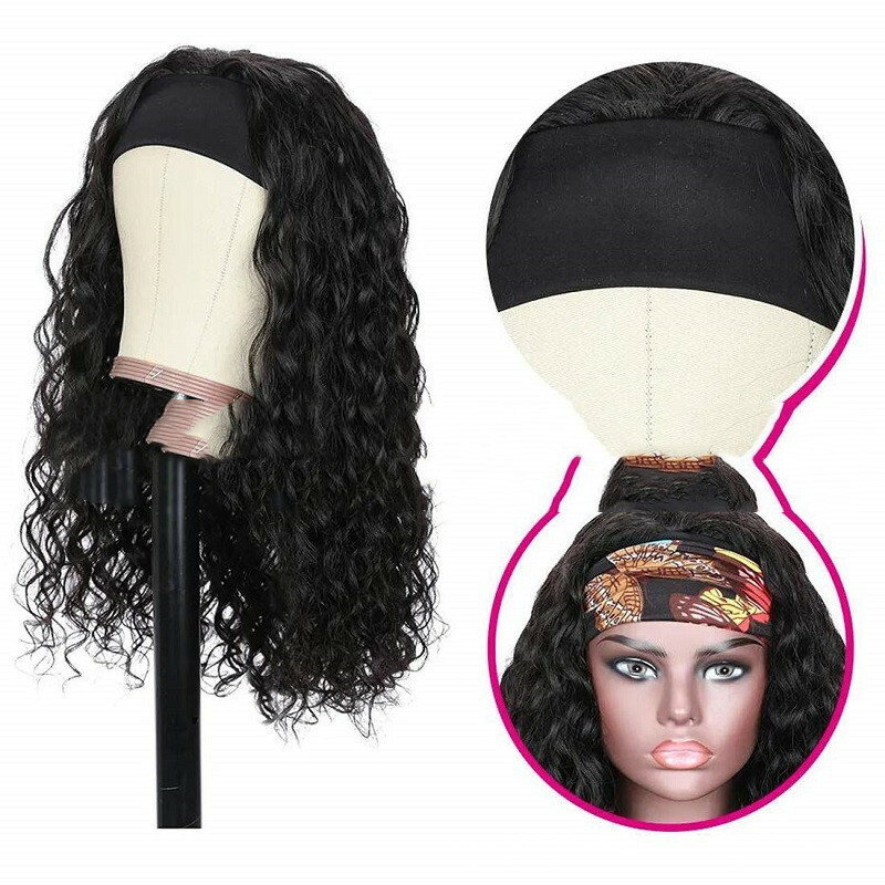 Band Wig New Product Headscarf Wig Female African Small Roll Headscarf Wig Headgear Fluffy Explosive Head