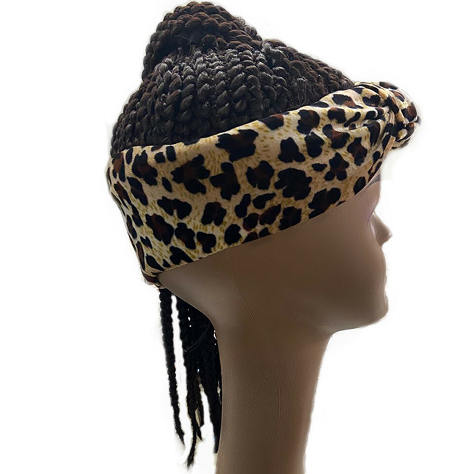 African Leopard Braid Headband Headband Braided Wig Headgear