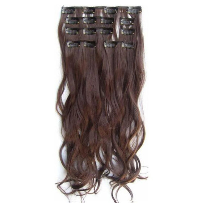 Chemical Fiber Clip Hair Extension Wig Set