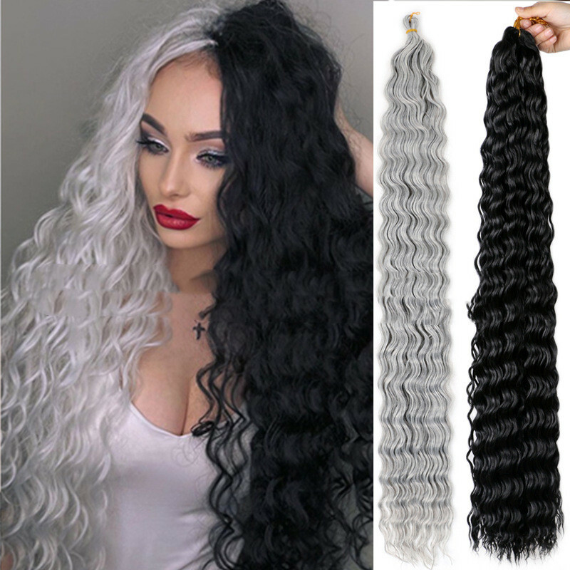 Chemical Fiber Wig Crochet Deep Curve 32inch