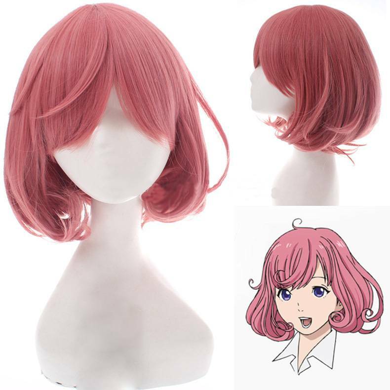 Cherry Blossom powder curled and thickened wig