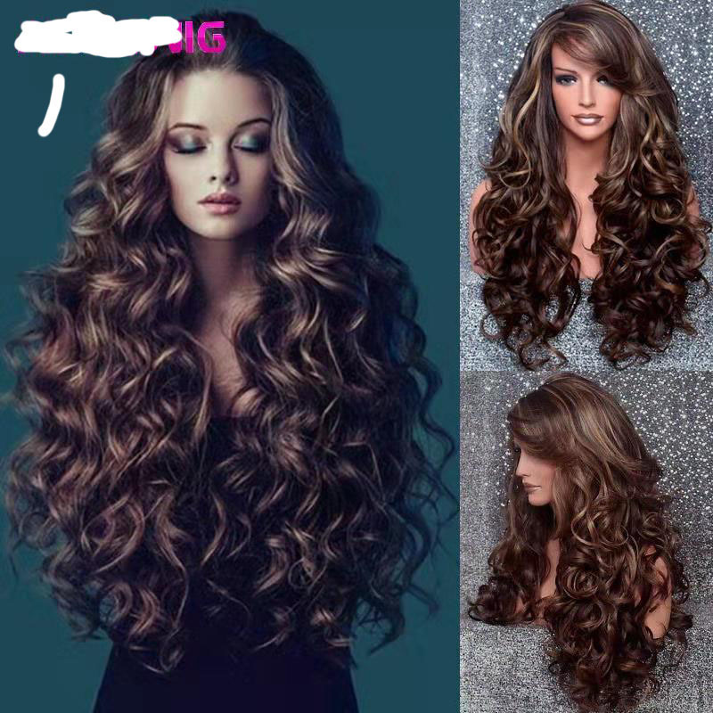 Curly Big Wave Rose Net Wig