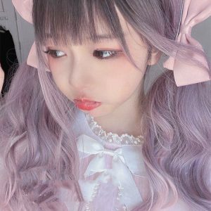 Dyeing Gradient Lolita Cute JK Long Curly Wig