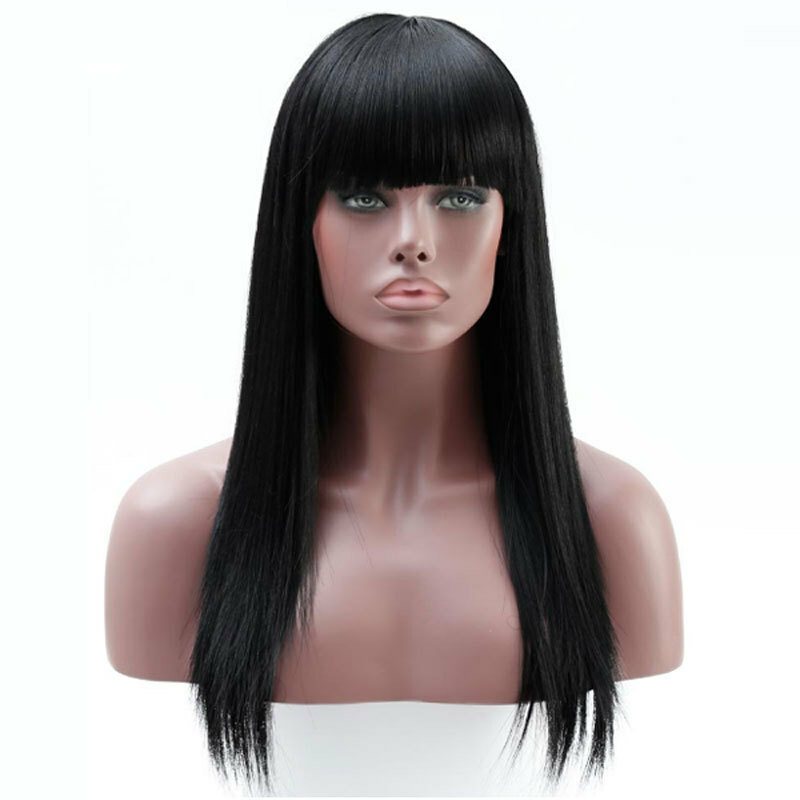 European And American Womens Long Straight Wig Headgear