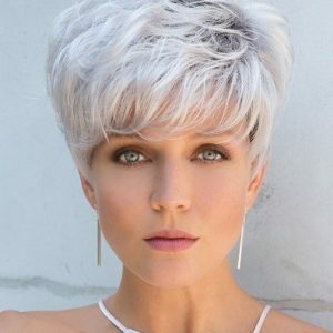 Grey Mom Wig Fashion Silver White