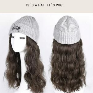 Hat Wig One-piece Situs Embroidery Knitting