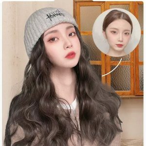 Hat Wig One-piece Situs Embroidery Knitting