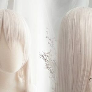 Iliasfield special gray powder rice cosplay wig