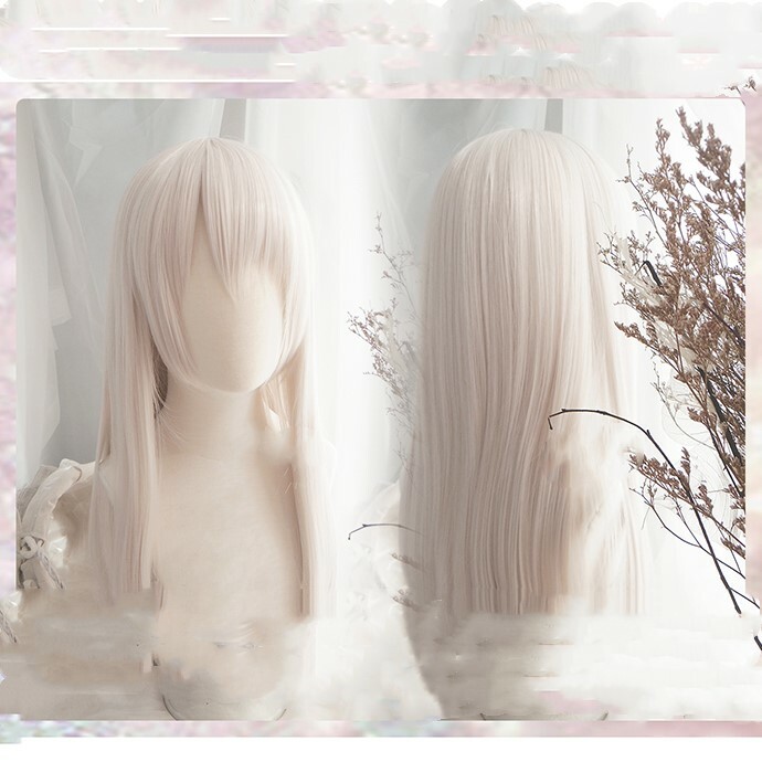 Iliasfield special gray powder rice cosplay wig