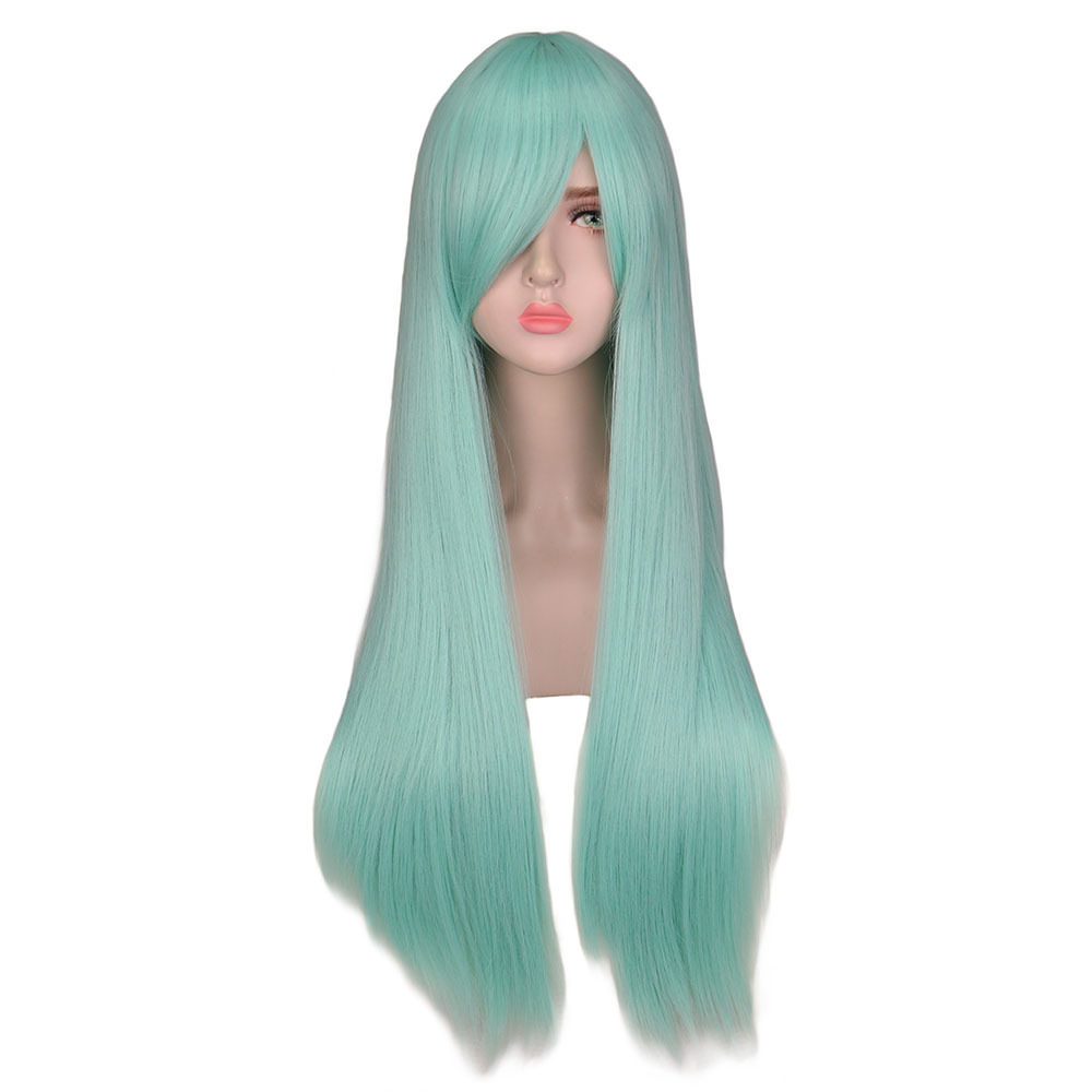 Long Straight Hair Wig Tape Mesh Matte Headgear