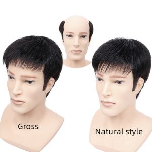 Men's Hair Replacement Forehead Bald Flip Cover