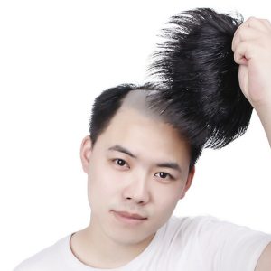 Men's Hair Replacement Forehead Bald Flip Cover