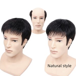 Men's Hair Replacement Forehead Bald Flip Cover