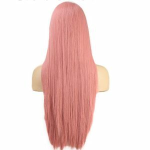 Mid-Section Long Straight High Temperature Silk Machine Wig