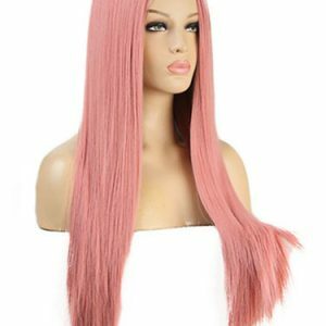 Mid-Section Long Straight High Temperature Silk Machine Wig