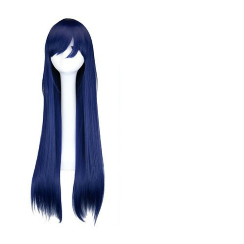 Mixed Blue Super Long Straight Hair Cosplay