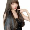 Net Celebrity Temperament Highlights Long Straight Hair Hanging Ear