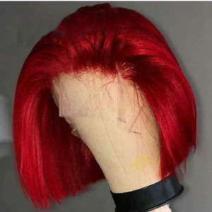 Partially Divided Big Red BOB Short Hair