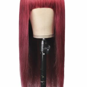 Qi Liuhai Real Hair Wig Straight Hair Headgear