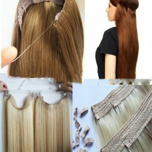 Real hair wig European and American fishing line