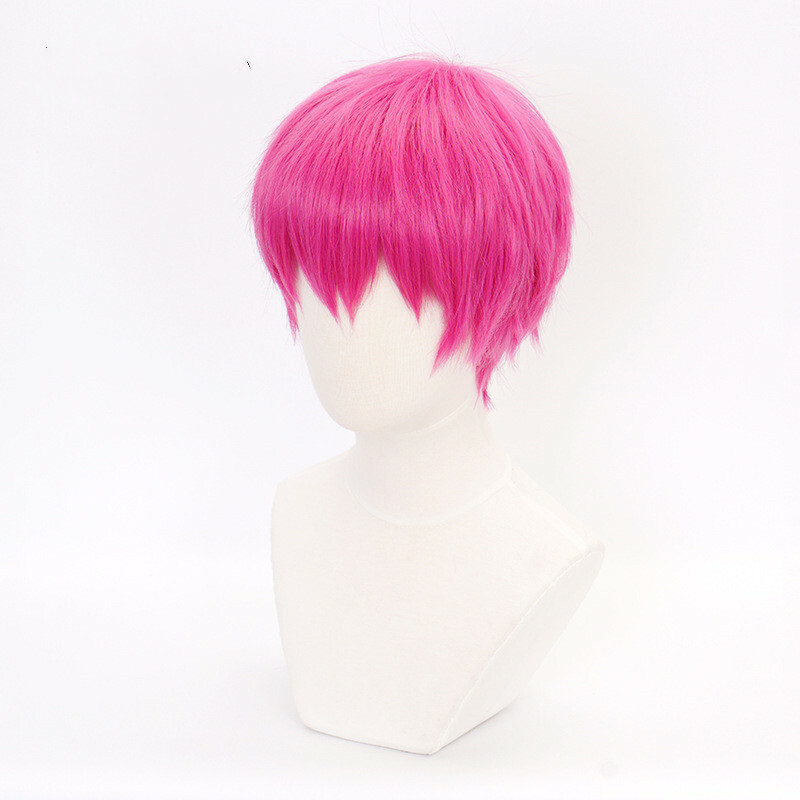 Rose Red Universal Short Hair Wig Set