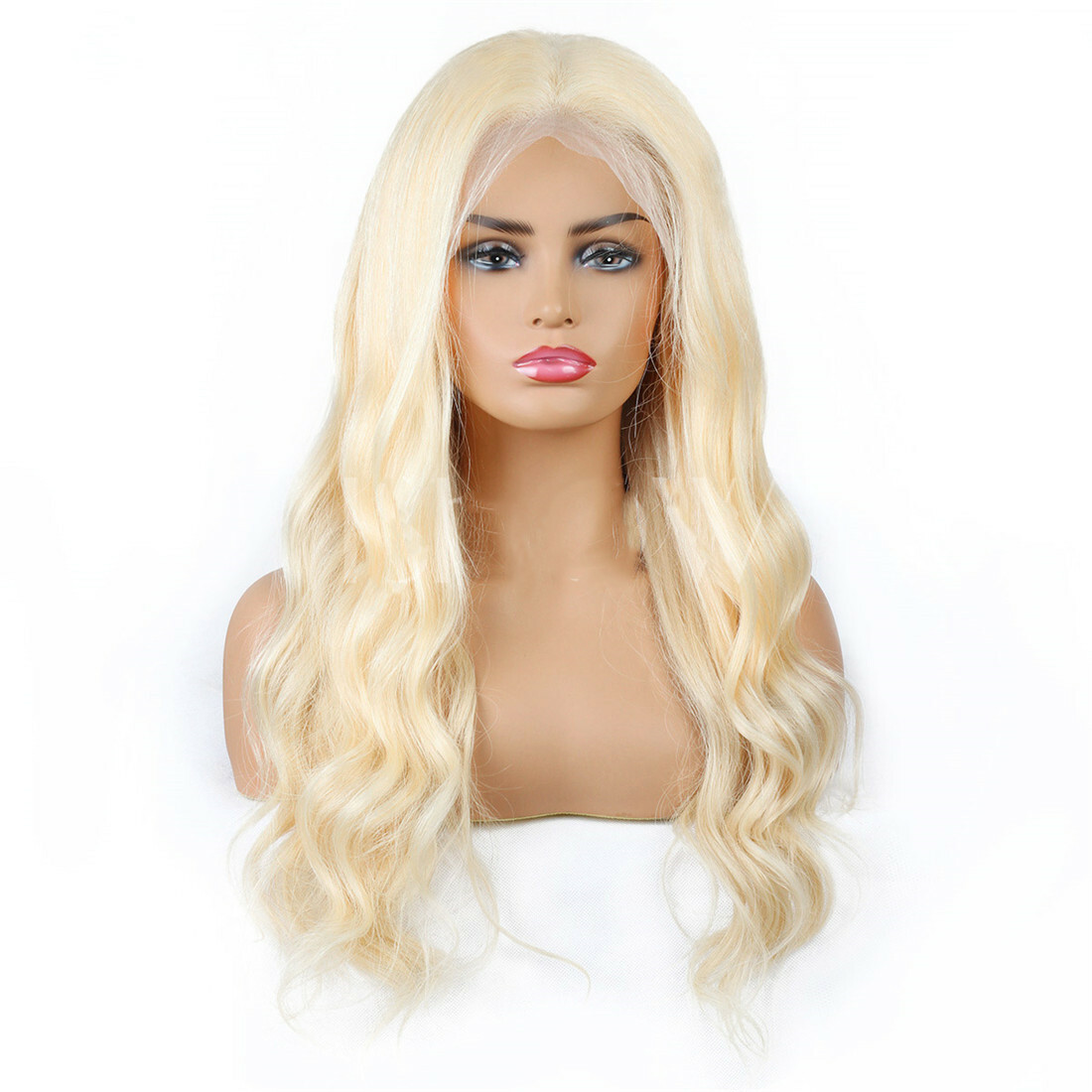 Semi Lace Real Wig Blond Headgear