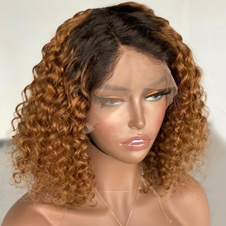 Side Part  Bob Wavy Ombre Lace Wig