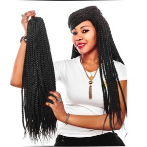 Synthetic Wig Dirty Braid 16-inch Lengthened Small Three-strand Braid