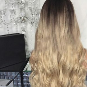 Wig dyeing mid-length long curly hair big wave