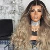 Wig dyeing mid-length long curly hair big wave