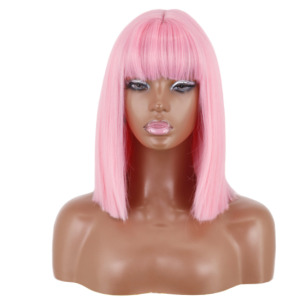 Wig Headgear With Bangs And Shoulders And Clavicle