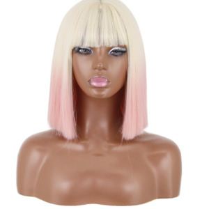 Wig Headgear With Bangs And Shoulders And Clavicle