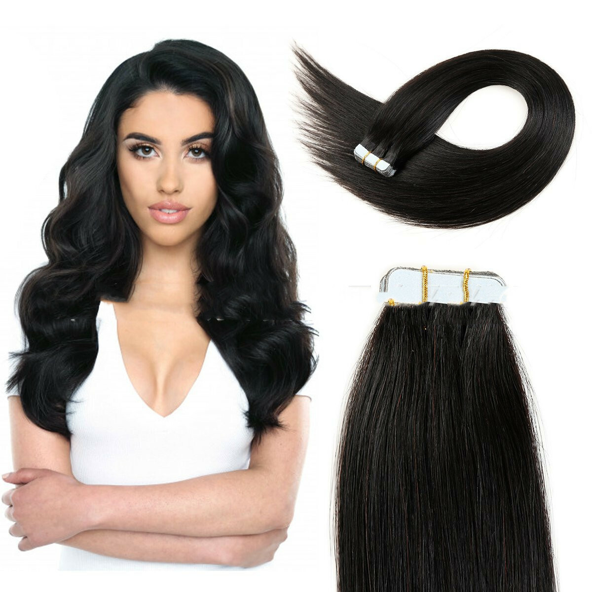 Women's Fashion Simple PU Patch Wig