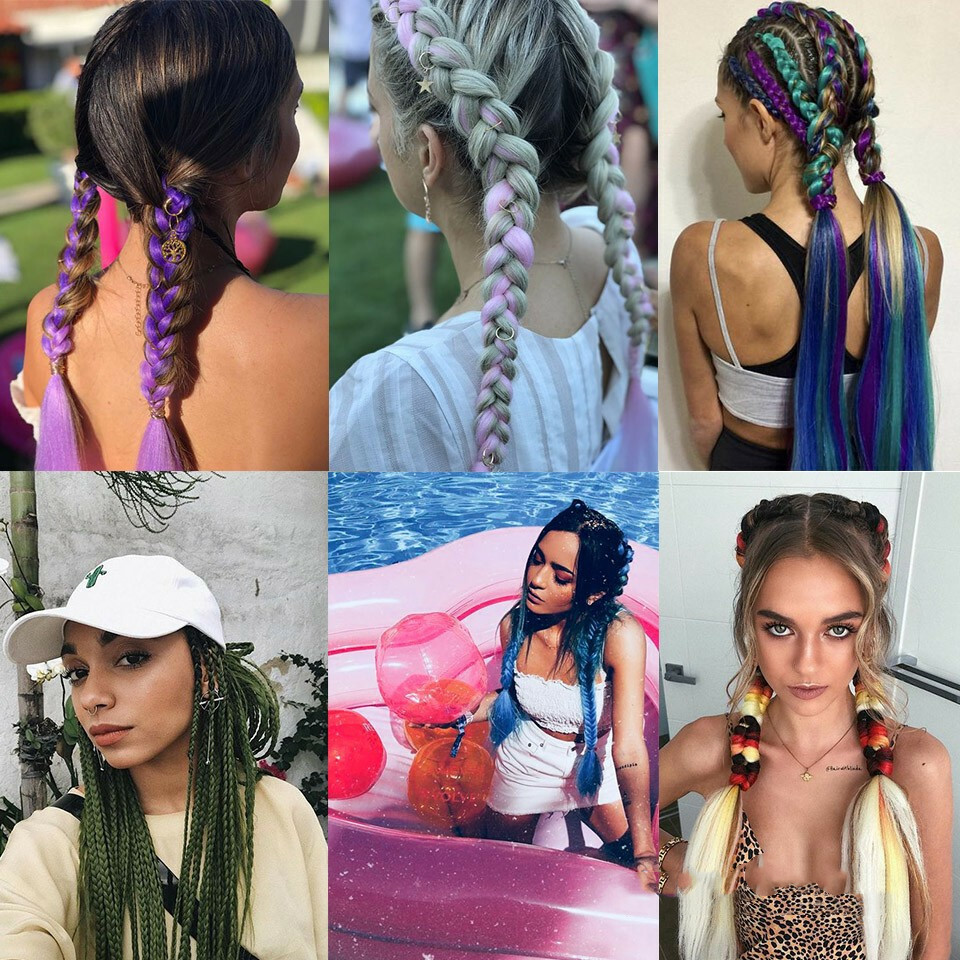 Women's Fashionable Braided Wig Ponytail Dreadlocks