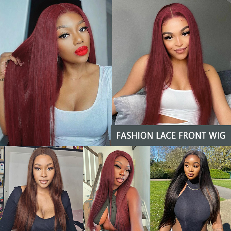 Women's Lace Front Long Straight Wig Head Cover