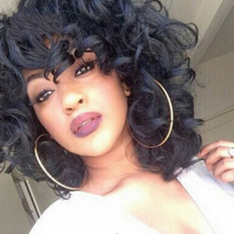 Women's Rose Net Short Curly Wig Headgear