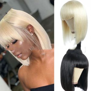 Women's Wigs Blonde Short Straight Hair Bobo Wigs