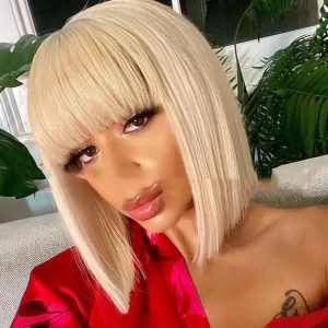 Women's Wigs Blonde Short Straight Hair Bobo Wigs